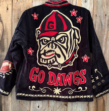 Load image into Gallery viewer, Handmade “Touchdown” velvet jacket