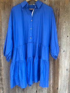 Oversized mini dress with pockets