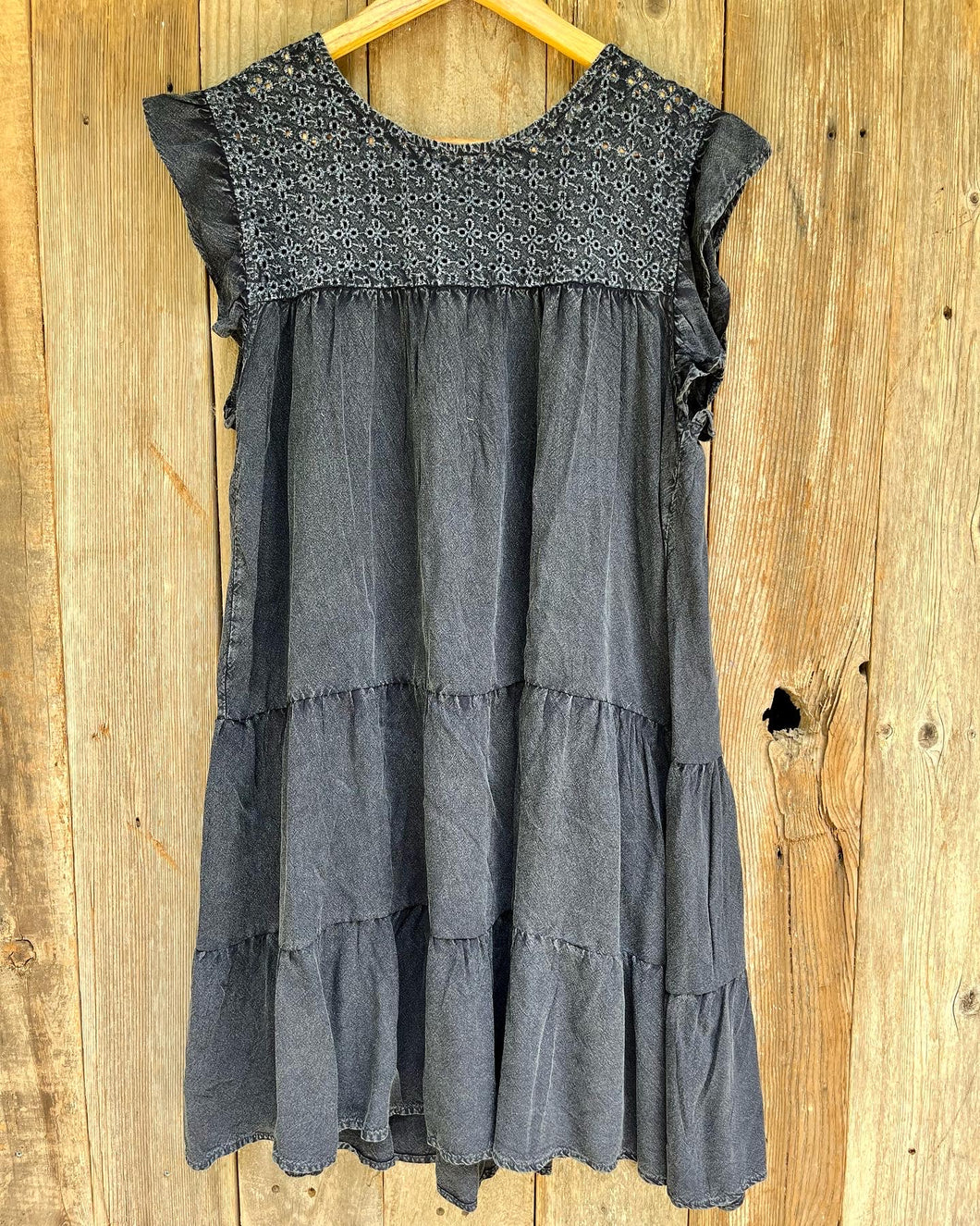 Knit charcoal dress