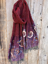 Load image into Gallery viewer, Handmade embroidered scarf
