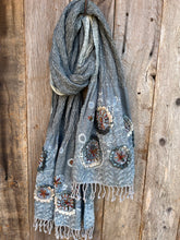 Load image into Gallery viewer, Handmade embroidered scarf