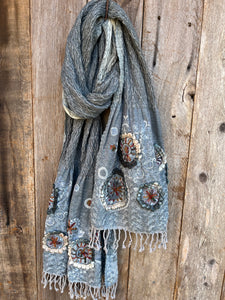 Handmade embroidered scarf